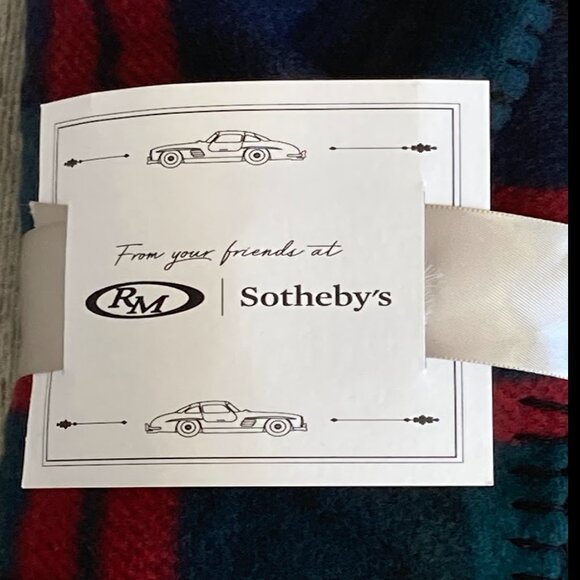 RM Auction Blanket Gull Wing Group Convention 5' x 4' Red & Black Plaid NEW - Picture 6 of 8